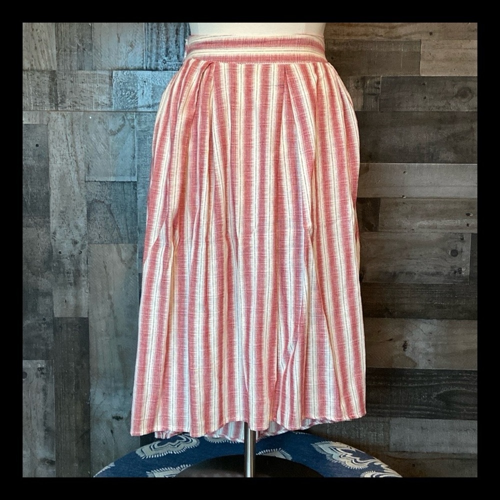 Max Studio maxi skirt large cottagecore stripes coastal cowgirl retro prairie